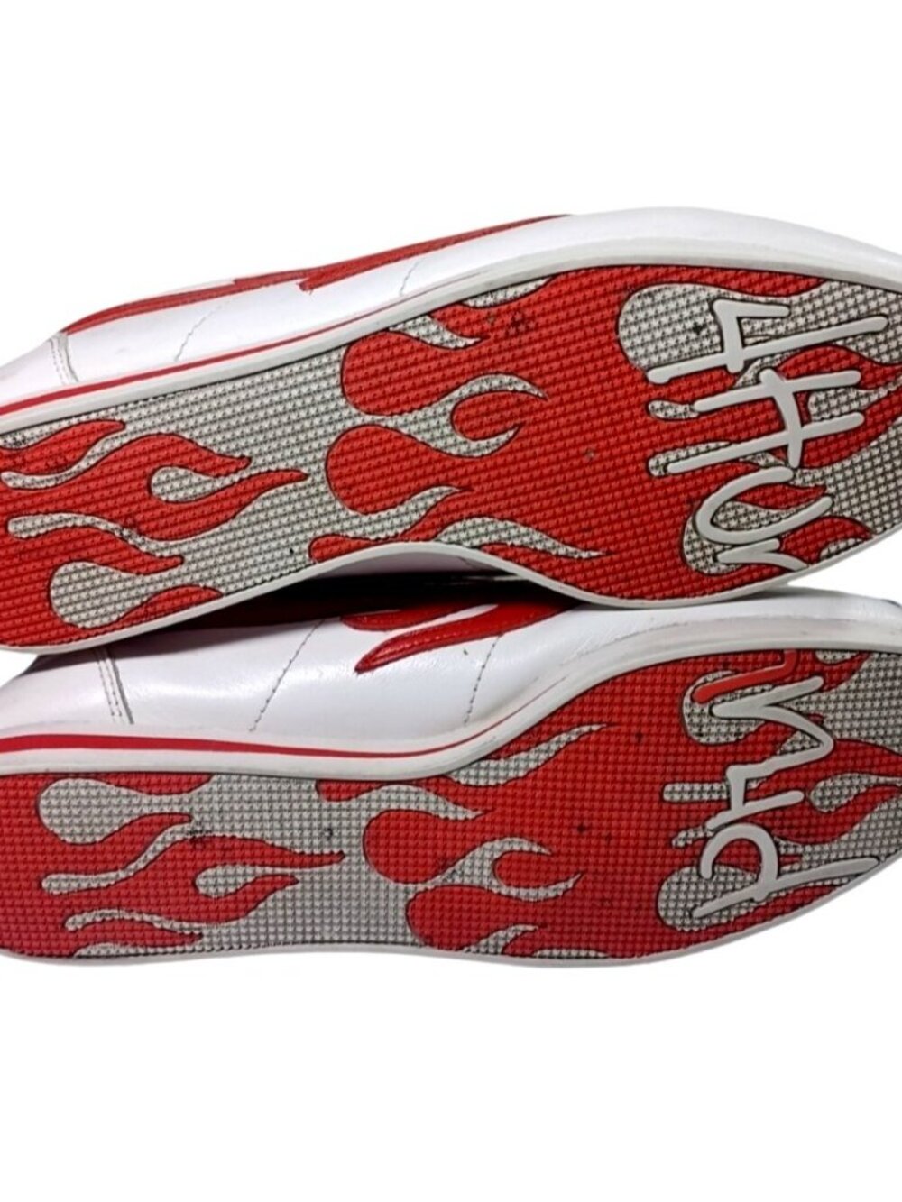 YG’S 4 Hunnid The Flame White Red Leather Shoes Men’s Size 11 sneakers - Picture 6 of 10